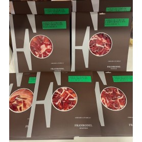 Jamón Ibérico de Cebo Campo sliced by knife Fran Rodel