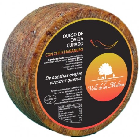 Queso con Chili Habanero Valle los Molinos