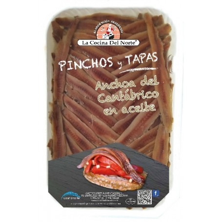 Tarrina Anchoas del Cantábrico en aceite de oliva