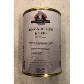FOIE De Canard Lata Bloc 30% Mi Cuit  de 400 Grs